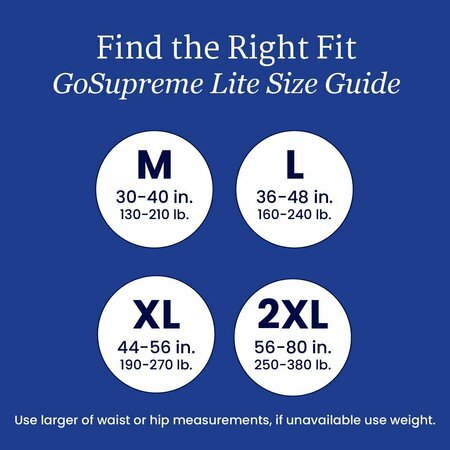 Northshore GoSupreme LITE Pull-On Underwear, Black, Large, 36"-48", 56PK 2143